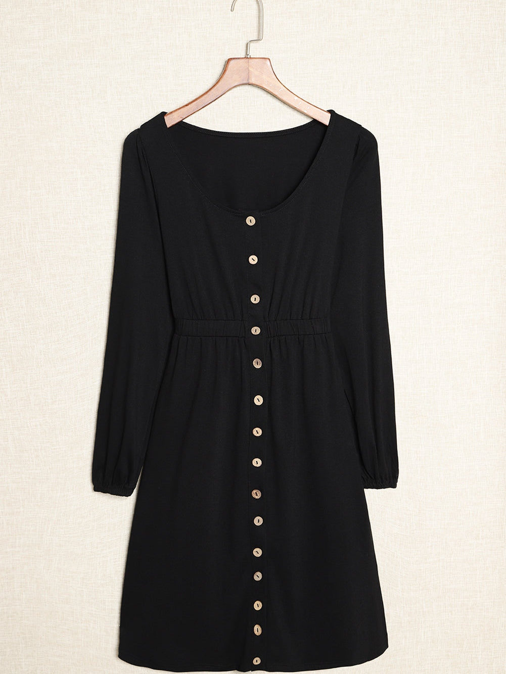 Casual Round Neck Print Long Sleeve Dress - Image 10