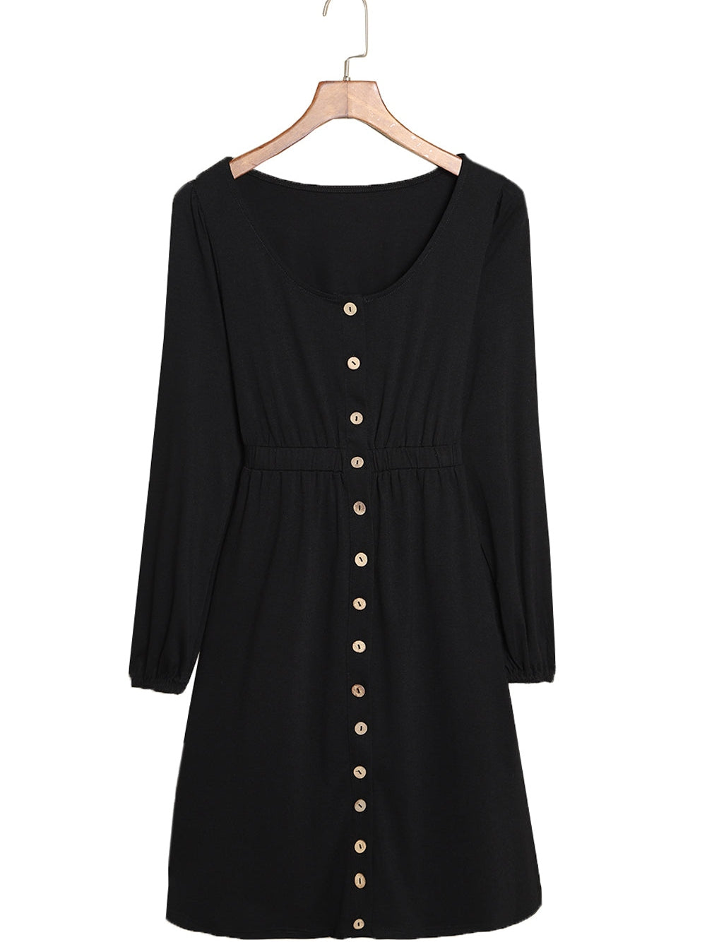 Casual Round Neck Print Long Sleeve Dress - Image 20