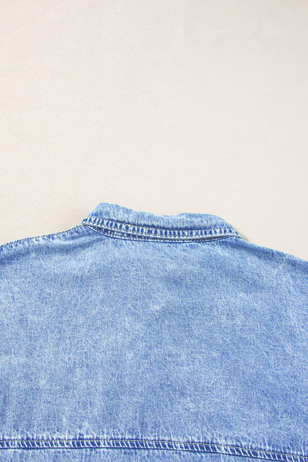 Denim Shirt Dress with Button Pockets - Image 18