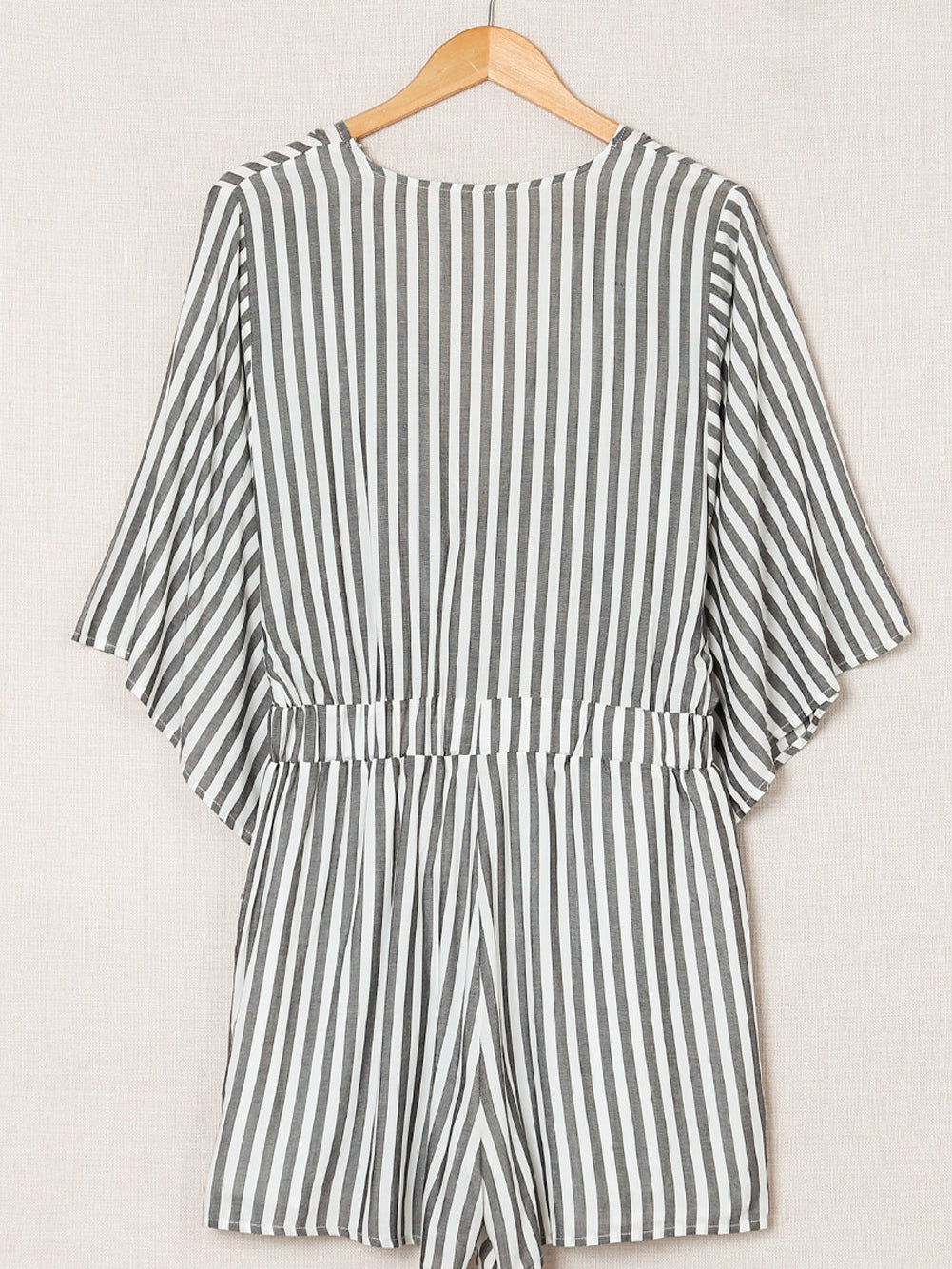 Check Print Buttons Lace-Up Shirt Dress - Image 15