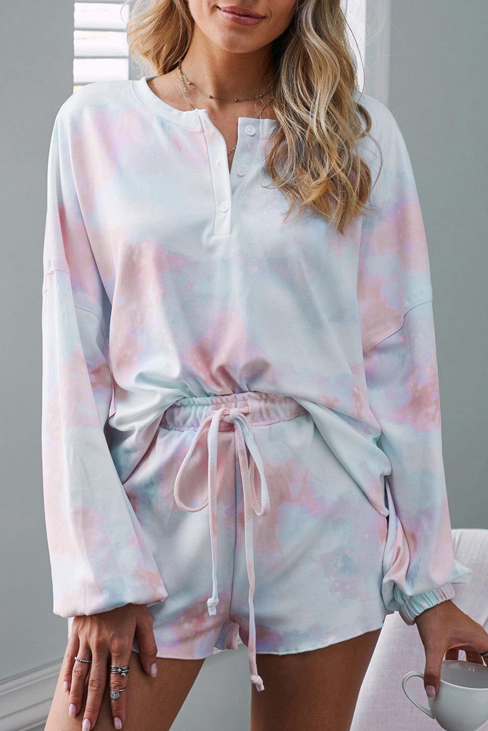 Floral Print Layered Sleeve Mini Dress