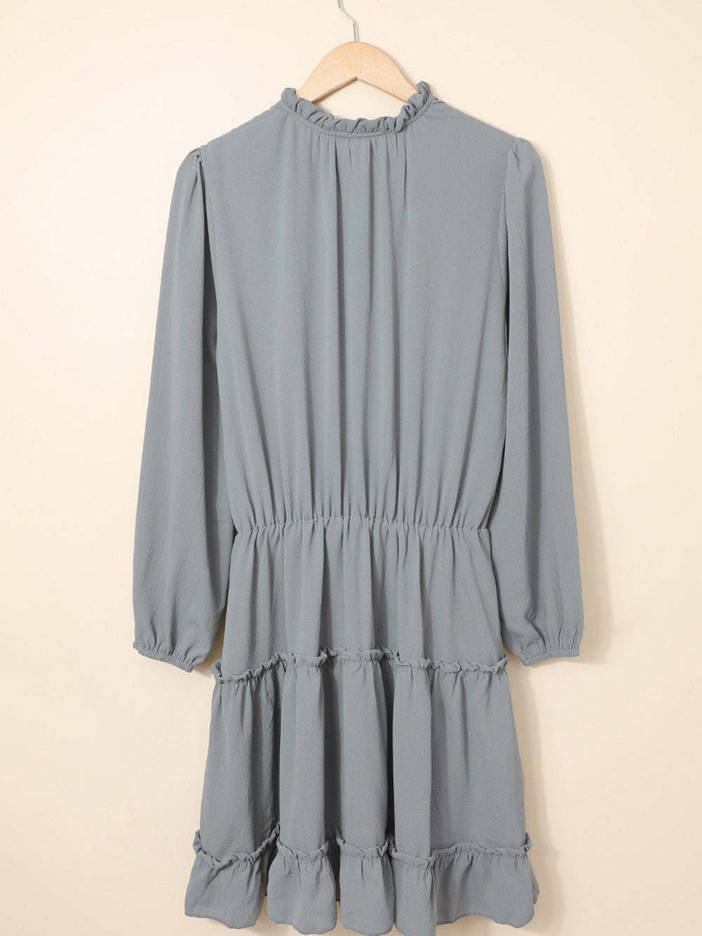 Stylish Pleated V-Neck Dress with Belt and Short Sleeves - Image 14