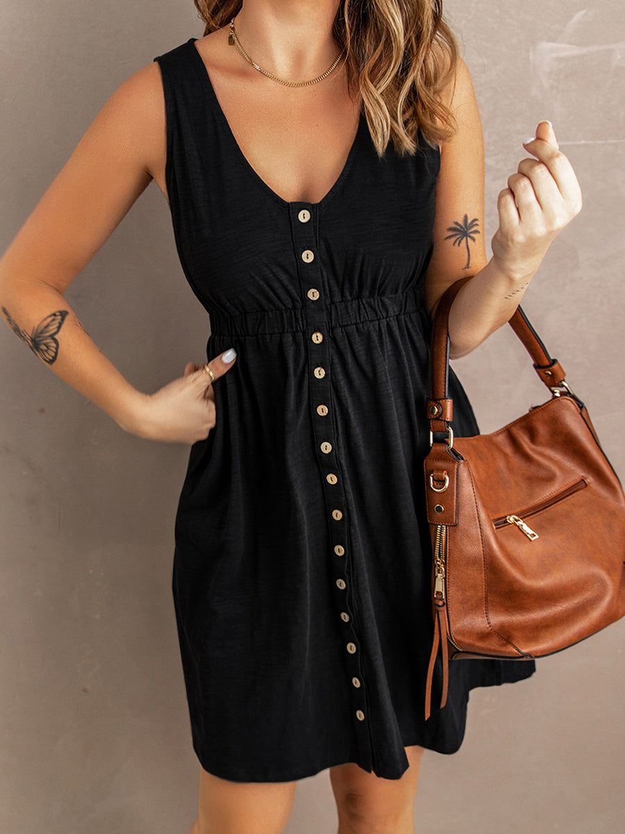 Sexy Pure Color Strapless Waist Sleeveless Mini Dress - Image 12