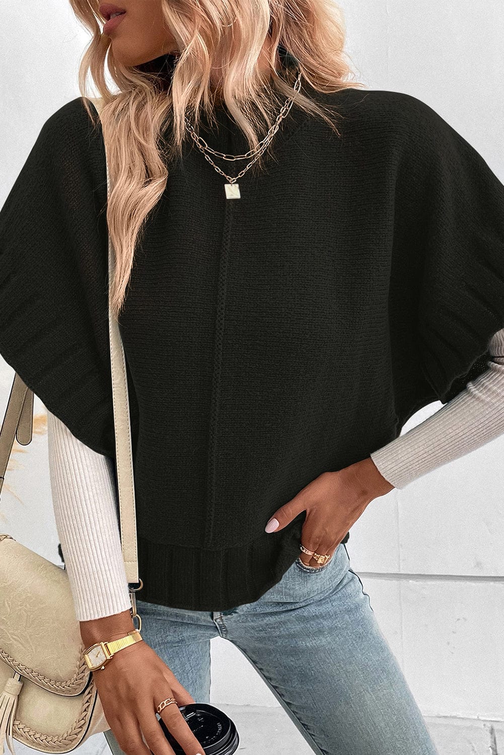 Cozy Cable Knit Long Sleeve Crew Neck Sweater Mini Dress - Image 18