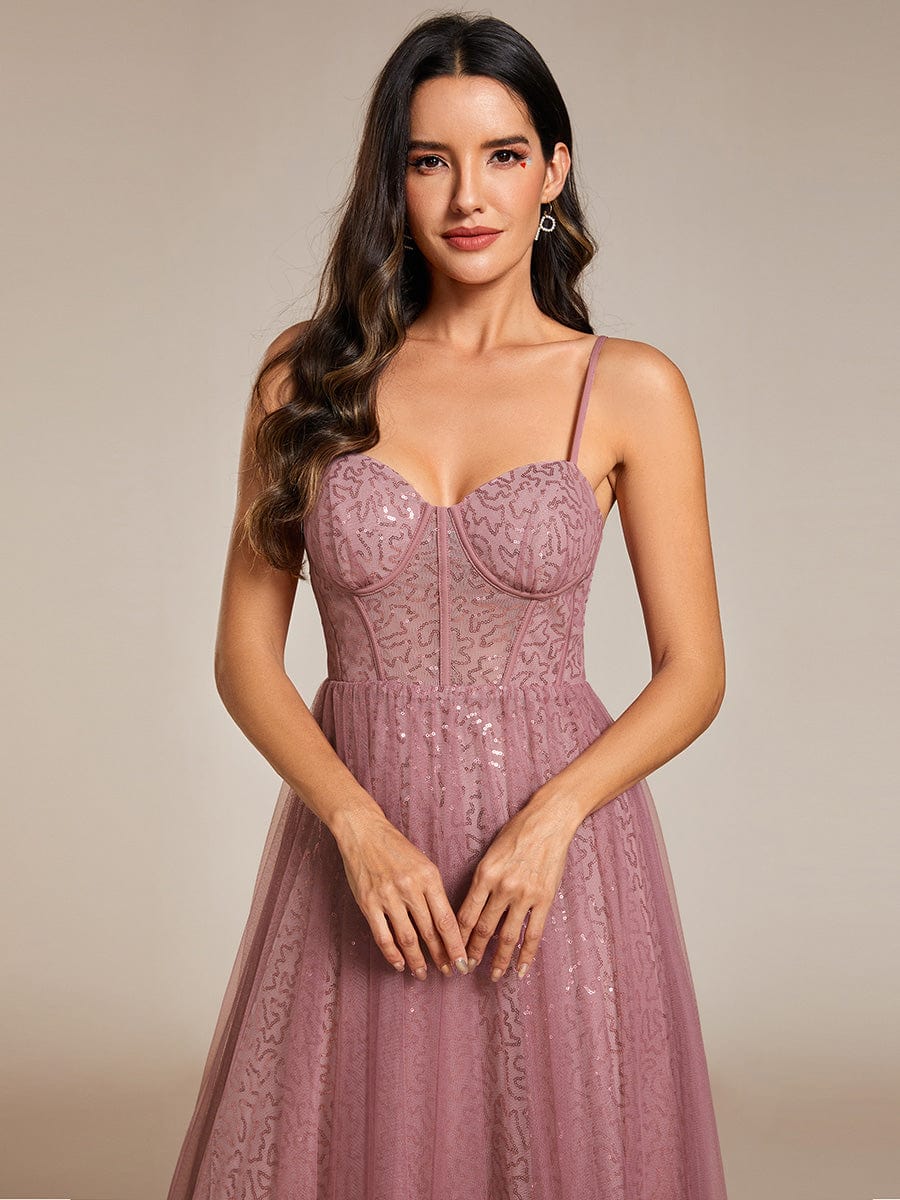Enchanting Sequin Adorned High-Waisted Evening Gown - Image 20