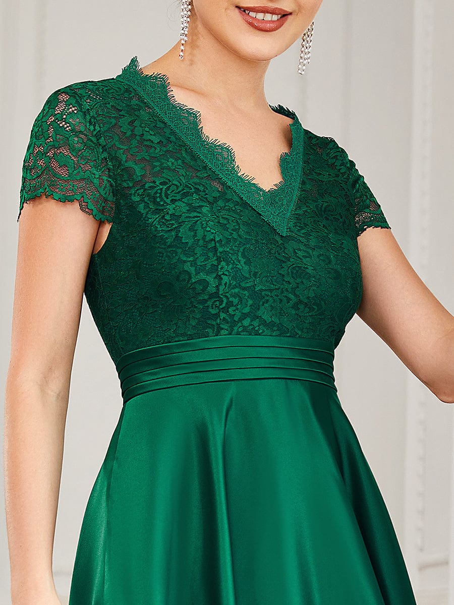 Short Sleeve Knee-Length Evening Dress for Women - Image 22
