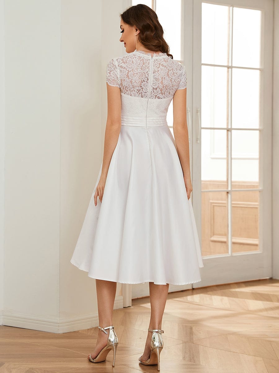 Short Sleeve Knee-Length Evening Dress for Women - Image 27