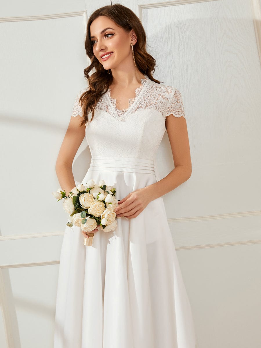 Short Sleeve Knee-Length Evening Dress for Women - Image 29