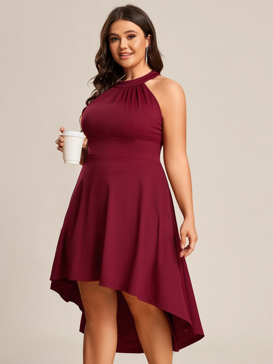 Sleeveless Halter Midi Dress for Cocktail Events - Image 9