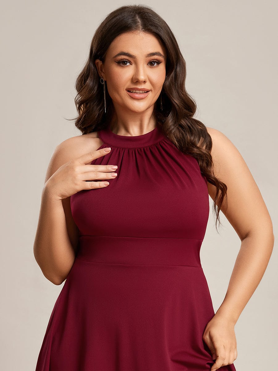 Sleeveless Halter Midi Dress for Cocktail Events - Image 11