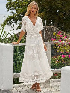 Square Neck Lantern Sleeve Tie Backless Ruffle A-Line Casual Mini Dress - Image 33